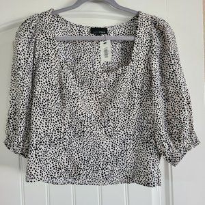 LUCYPARIS short side-zip blouse